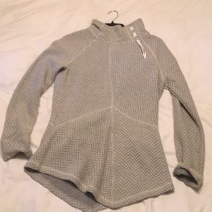 Prana sweater with drawstring neck detail